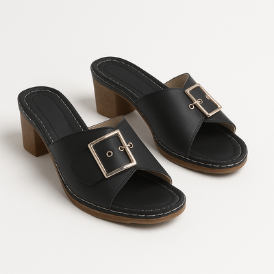 Women's Leather Sandals black