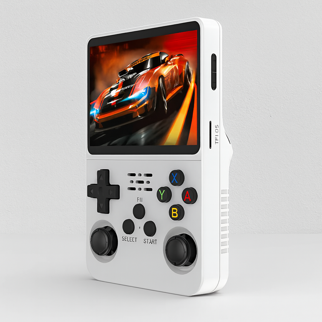 Retro handheld consoles white