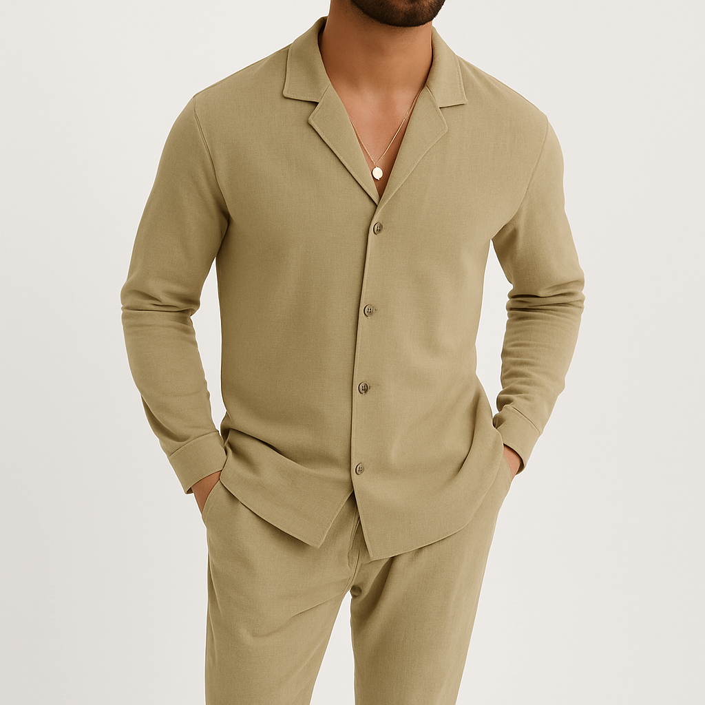 Men's linen Set with model