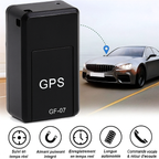 Traceur GPS portable GF-07 avec aimant intégré, suivi en temps réel, longue autonomie, commande vocale, idéal pour voiture et sécurité.