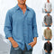 Camisa vaquera de manga larga con botones para hombre