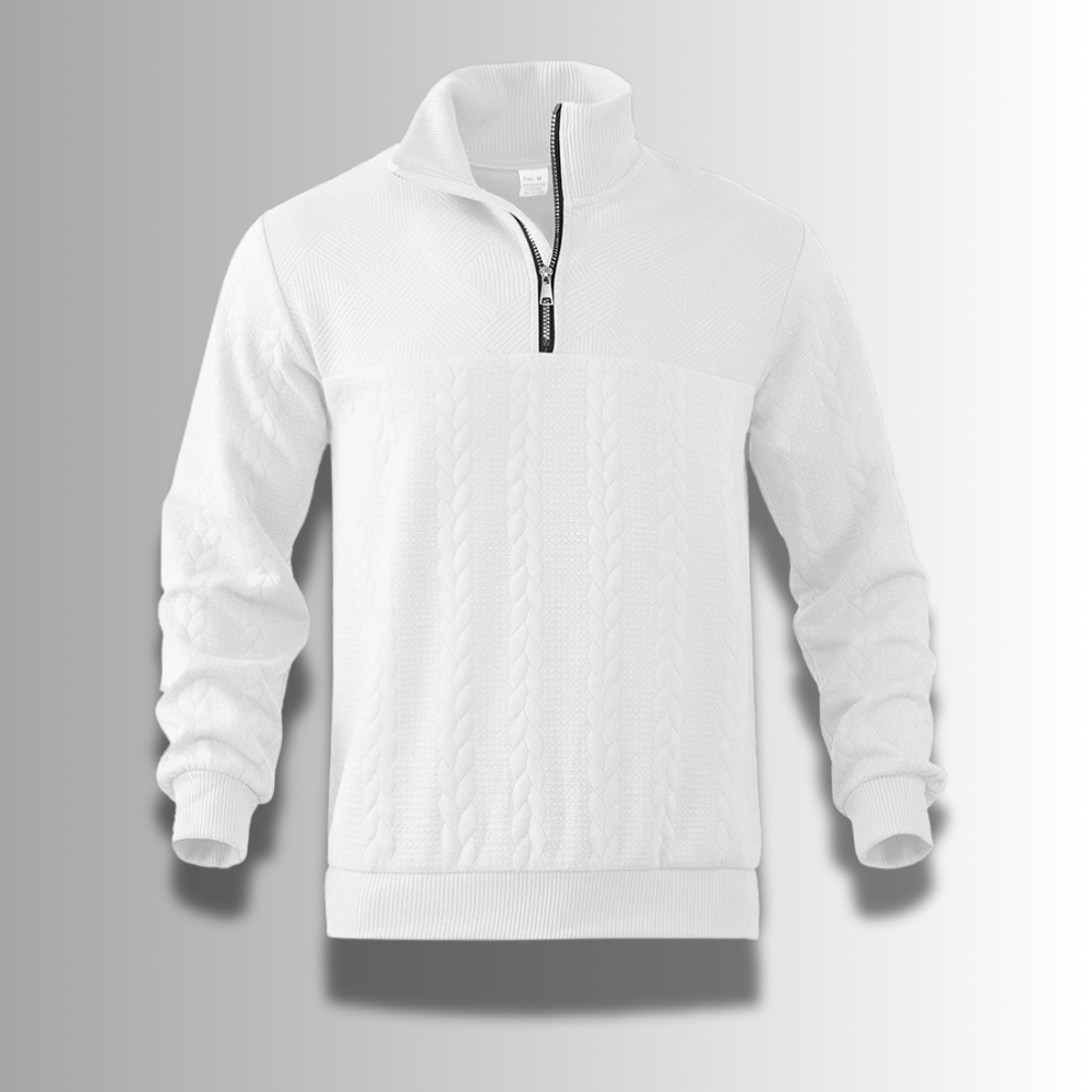 Suéter de lana merino de alta calidad para hombre.