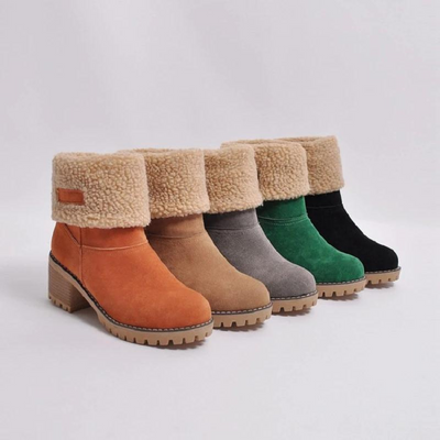 Botas de invierno cálidas y acolchadas para mujer
