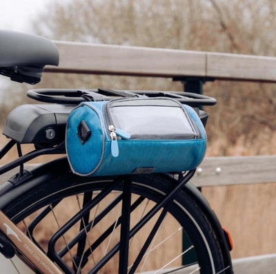 Bolsa para bicicleta con pantalla táctil, resistente a salpicaduras y multifuncional, se adapta a todas las bicicletas.