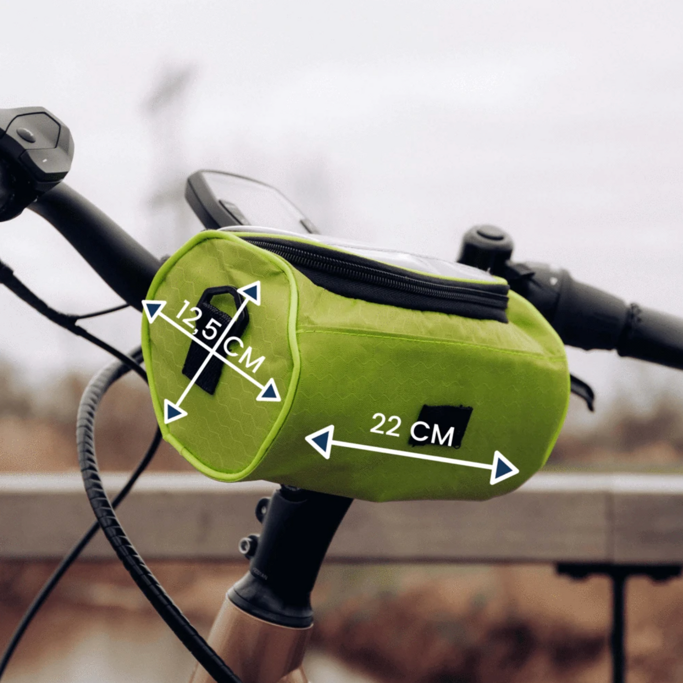 Bolsa para bicicleta con pantalla táctil, resistente a salpicaduras y multifuncional, se adapta a todas las bicicletas.