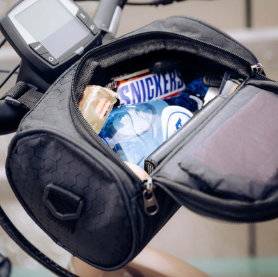 Bolsa para bicicleta con pantalla táctil, resistente a salpicaduras y multifuncional, se adapta a todas las bicicletas.