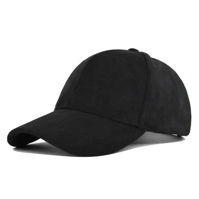 Casquette noire unie en coton, style décontracté, idéale pour homme et femme, accessoire de mode tendance, protection solaire efficace.