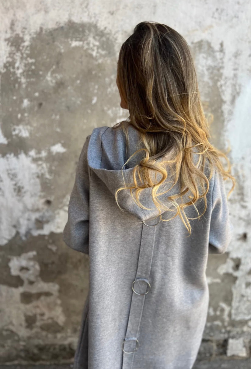 Venus Casual Vest with Hood | Women's Cardigan in Cotton Blend with Single-Breasted Button Closure
