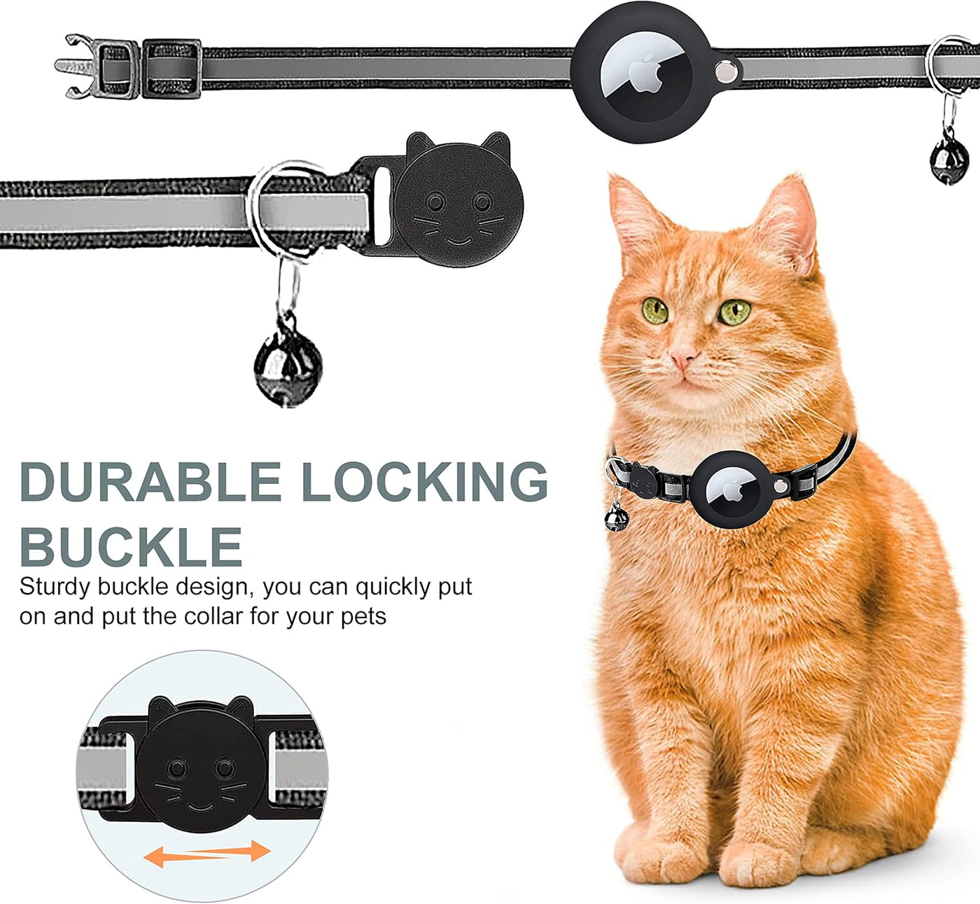 Collar GPS para gatos | Reflectante, seguro y listo para la aventura