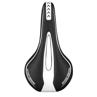 Polstret sykkelsete mot sadelsmerter med gel og ergonomisk design for landevei- og bysykler - Svart