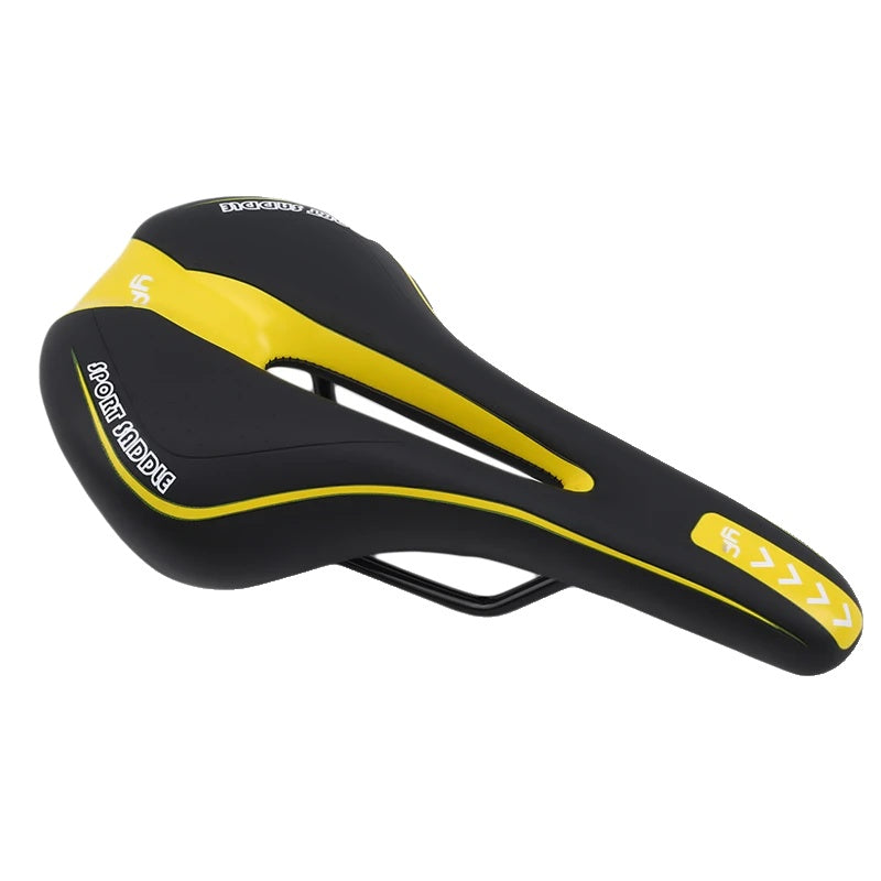 Polstret sykkelsete mot sadelsmerter med gel og ergonomisk design for landevei- og bysykler - Svart