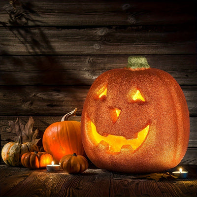 Halloween ışıklı balkabağı - Pille çalışan Jack O'Lantern dekorasyonu