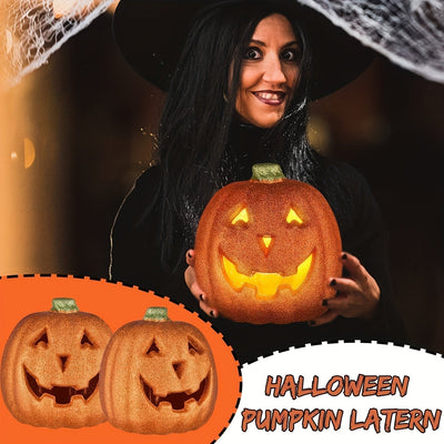 Halloween ışıklı balkabağı - Pille çalışan Jack O'Lantern dekorasyonu