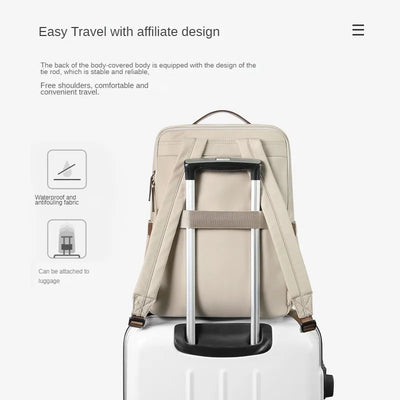 Luxetravel - Sac à dos de luxe - Convient pour ordinateur portable - Taille compacte