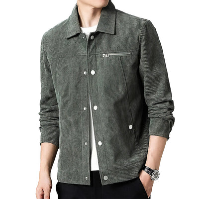 Chaqueta de transición para hombre de alta calidad en terciopelo clásico.