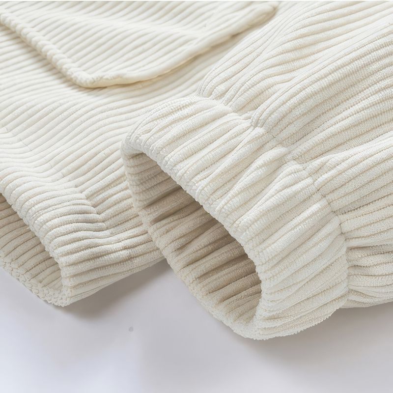 Chaqueta de pana con capucha para hombre - Forrada