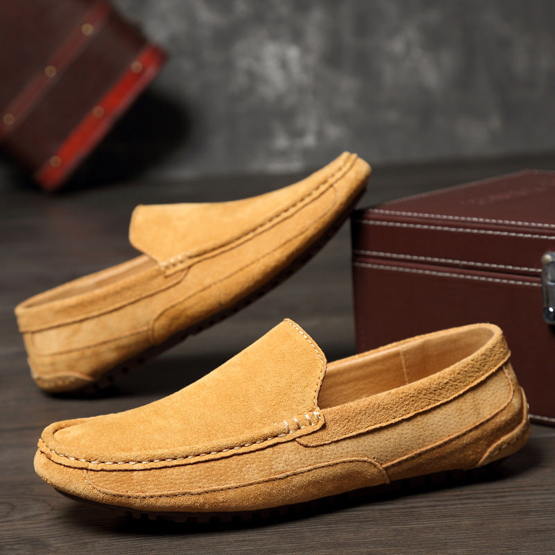 Mocasines elegantes de ante genuino para hombre