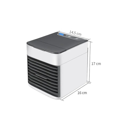 Mini aire acondicionado portátil: enfría, humedece y purifica. Enfriador de aire USB 3 en 1.