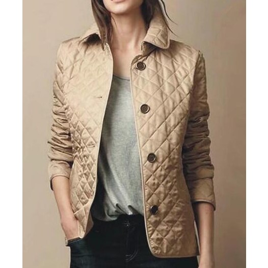 Veste à carreaux élégante pour femmes avec col à revers