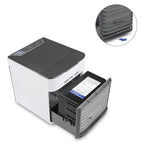 Climatiseur portable Arctic Air, compact et blanc, avec tiroir de filtre amovible. Idéal pour rafraîchir les petits espaces. Économie d'énergie.