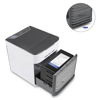 Mini aire acondicionado portátil: enfría, humedece y purifica. Enfriador de aire USB 3 en 1.
