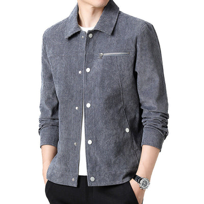 Chaqueta de transición para hombre de alta calidad en terciopelo clásico.