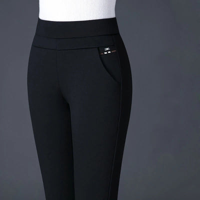 Leggings de cintura alta para mujer - Ajuste elástico - Detalle de bolsillo falso - Cómodos y flexibles