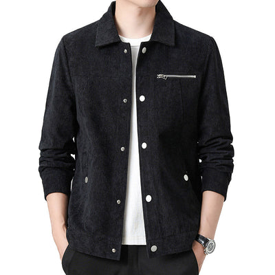 Chaqueta de transición para hombre de alta calidad en terciopelo clásico.