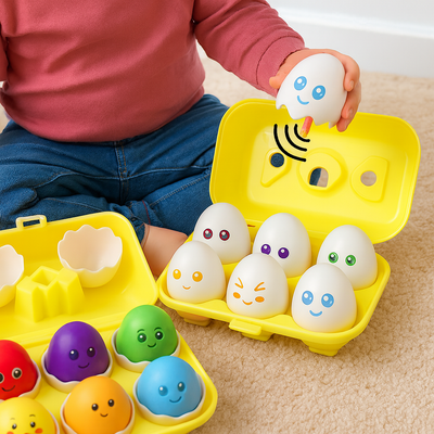 Jucărie educativă din plastic pentru potrivirea culorilor oului