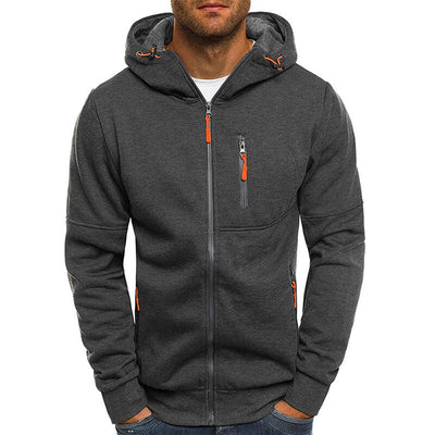 JACKS - Pull d'été léger avec fermeture éclair et capuche pour hommes