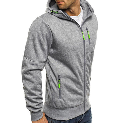 JACKS - Pull d'été léger avec fermeture éclair et capuche pour hommes