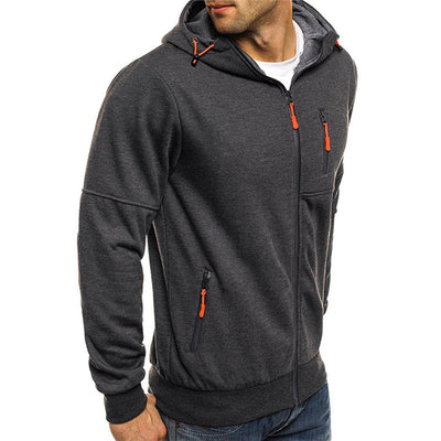 JACKS - Pull d'été léger avec fermeture éclair et capuche pour hommes