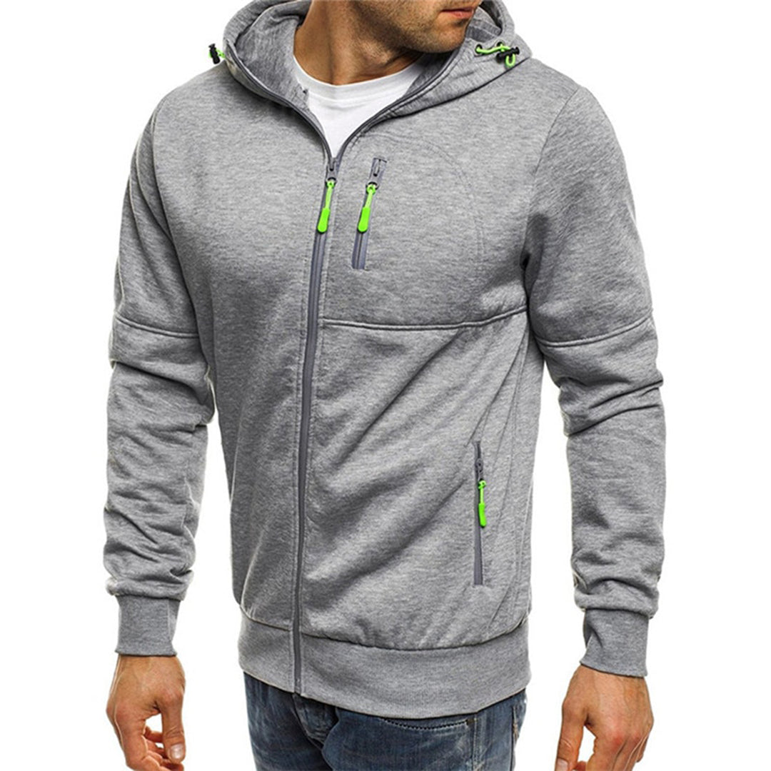 JACKS - Pull d'été léger avec fermeture éclair et capuche pour hommes