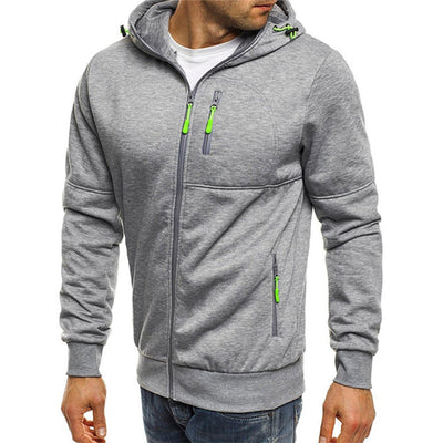 JACKS - Pull d'été léger avec fermeture éclair et capuche pour hommes