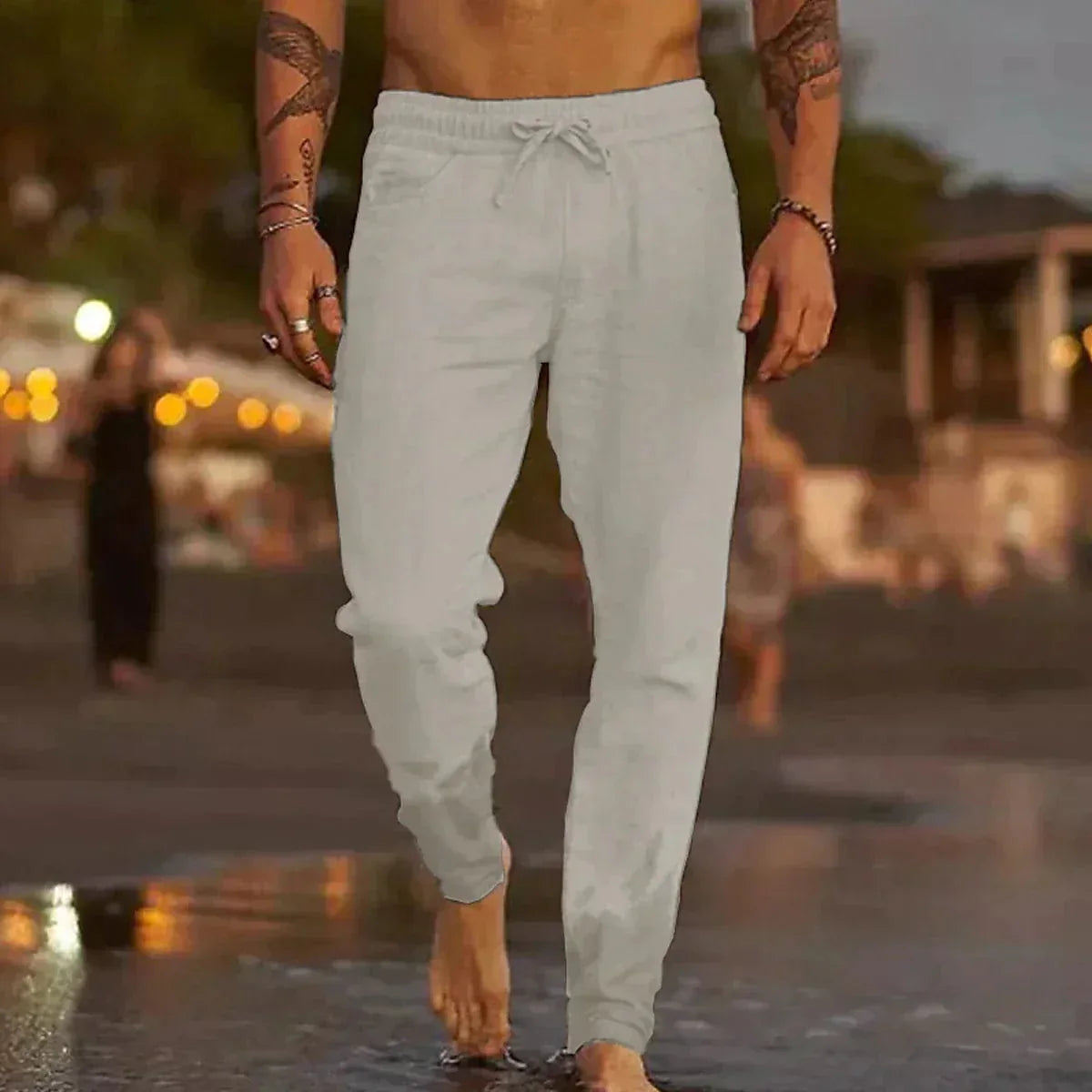 LUCIAN | PANTALONES CASUALES DE LINO