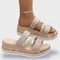 Sandalias de cuña para mujer cómodas con acolchado premium