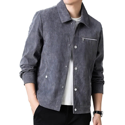 Chaqueta de transición para hombre de alta calidad en terciopelo clásico.