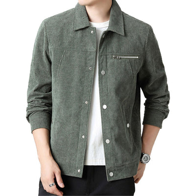 Chaqueta de transición para hombre de alta calidad en terciopelo clásico.