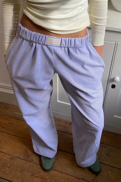 Pantalones rectos de cintura alta para mujer