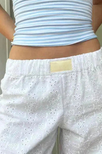 Pantalones rectos de cintura alta para mujer
