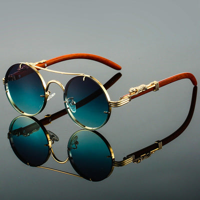 RetroShade – Gafas de sol ovaladas de metal para hombre