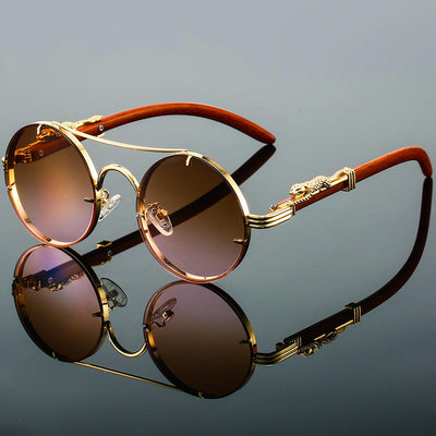 RetroShade – Gafas de sol ovaladas de metal para hombre