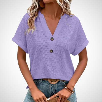 Jennifer Lässig Blusa con escote en pico 