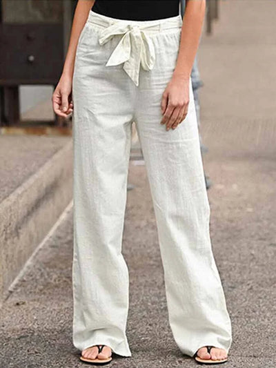Karina - Pantalones de lino aireados 
