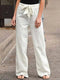 Karina - Pantalones de lino aireados 