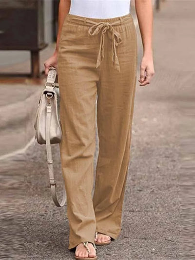 Karina - Pantalones de lino aireados 