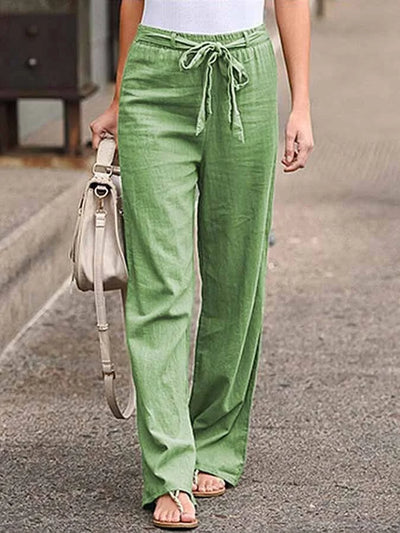Karina - Pantalones de lino aireados 