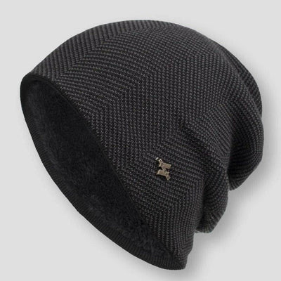 Gorro de punto de lana básico de invierno para hombre
