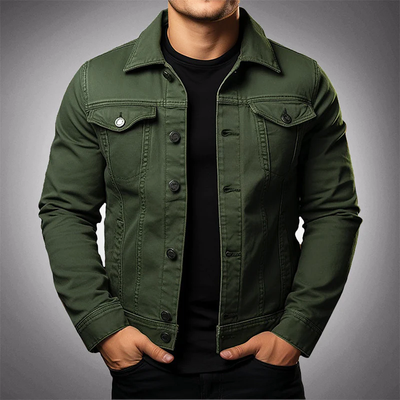 Veste en jean slim pour hommes