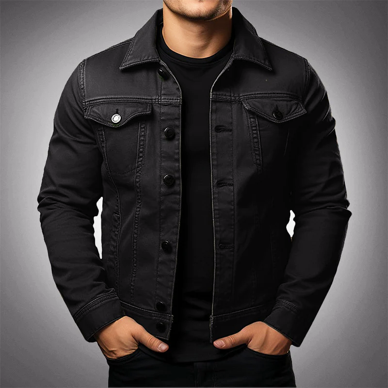 Veste en jean slim pour hommes